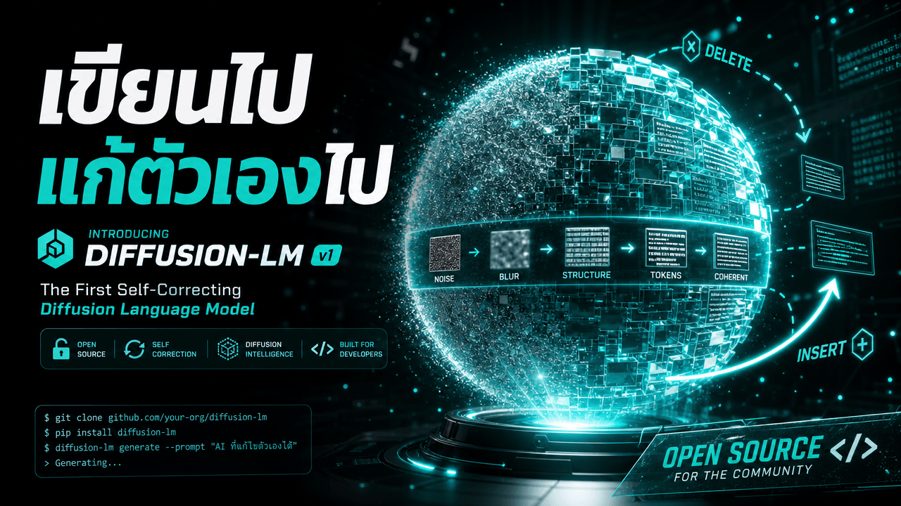LLaDA 2.2-flash — โมเดล diffusion โอเพนซอร์สที่แก้คำผิดของตัวเองได้ระหว่างเขียน