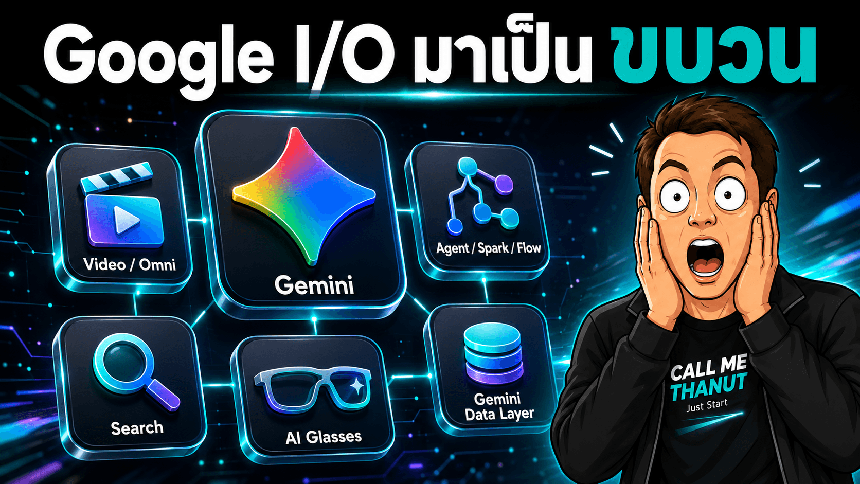 Google I/O รอบนี้ไม่ใช่แค่ Gemini ใหม่ — แต่คือ ecosystem AI ทั้ง video, agent, Search และ glasses