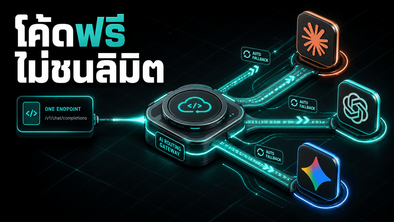OmniRoute เกตเวย์ AI โอเพนซอร์ส — ต่อ Claude Code, Cursor เข้ากับโมเดลฟรีหลายสิบเจ้าในเอนด์พอยต์เดียว