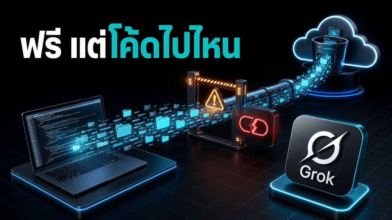 Grok CLI เปิดใช้ Grok 4.5 ฟรี — แต่เพิ่งมีรายงานว่ามันอัป repo ทั้งก้อนขึ้นคลาวด์ และแก้แบบเงียบ ๆ