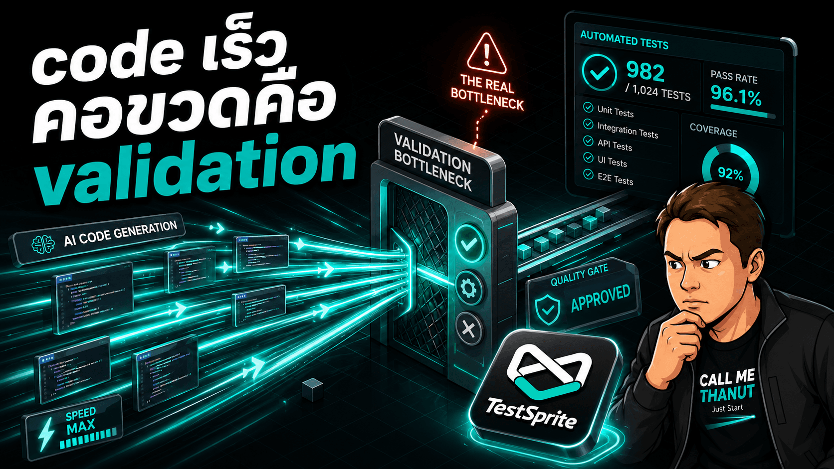 AI เขียน code เร็วขึ้น คอขวดใหม่คือ validation ไม่ใช่ prompt