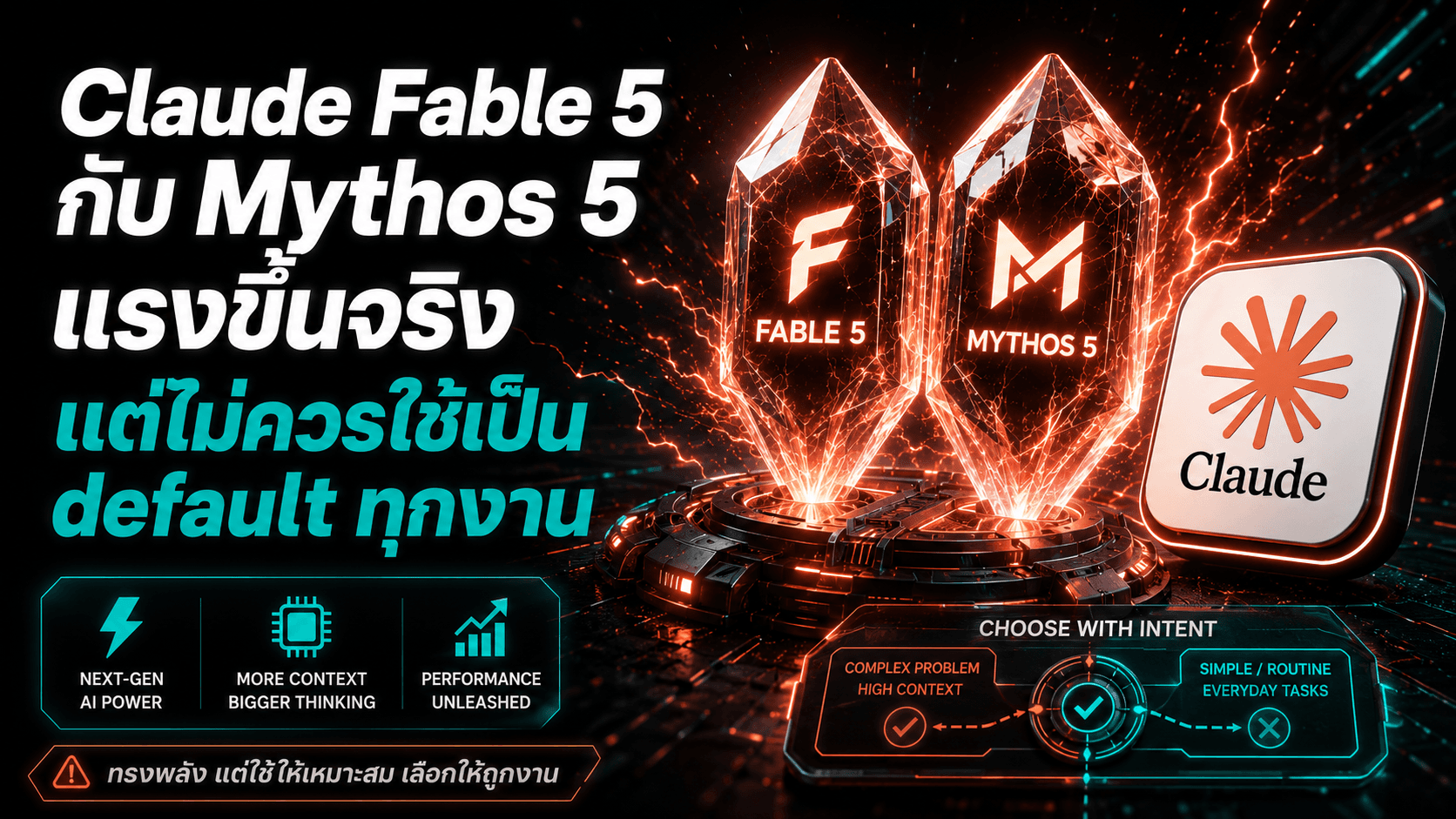 Claude Fable 5 กับ Mythos 5 แรงขึ้นจริง แต่ไม่ควรใช้เป็น default ทุกงาน