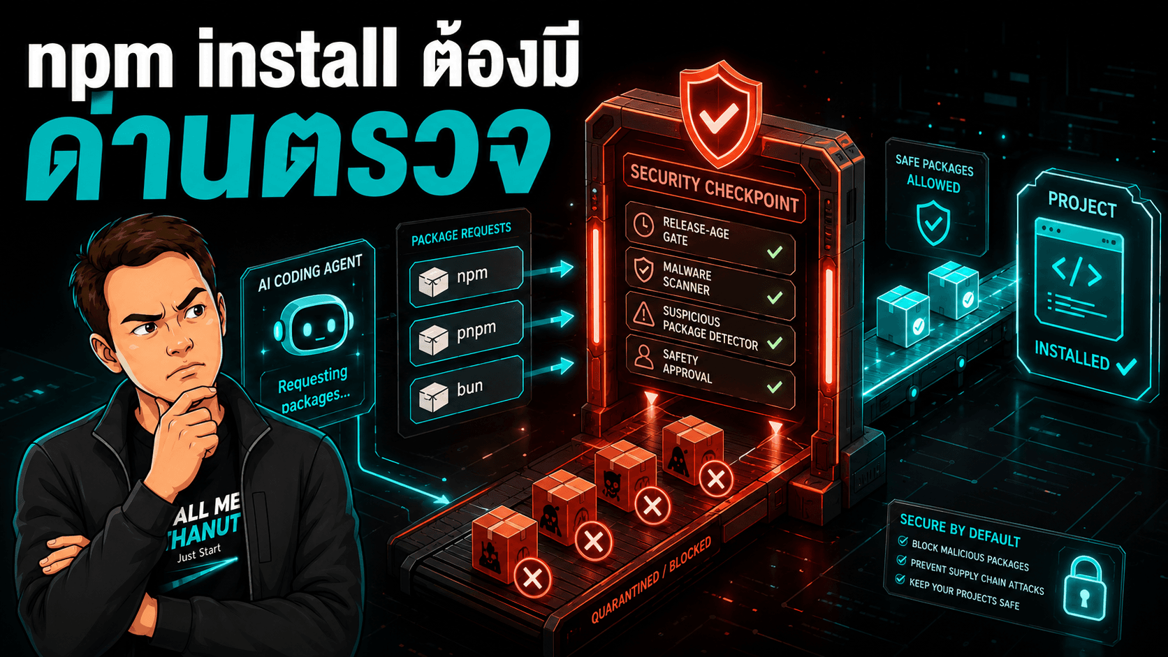 npm install ต้องมี guardrail แล้ว — agent-era dependency ไม่ควรปล่อยให้ติดตั้งเองหมด