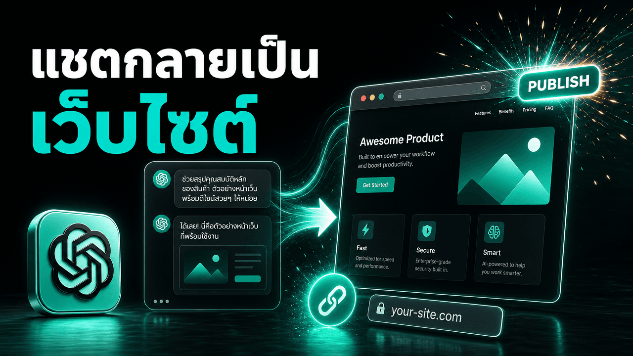 OpenAI เปิด ChatGPT Sites — สร้างเว็บไซต์ใช้งานจริงจากบทแชต แล้วแชร์ลิงก์ได้วันเดียว