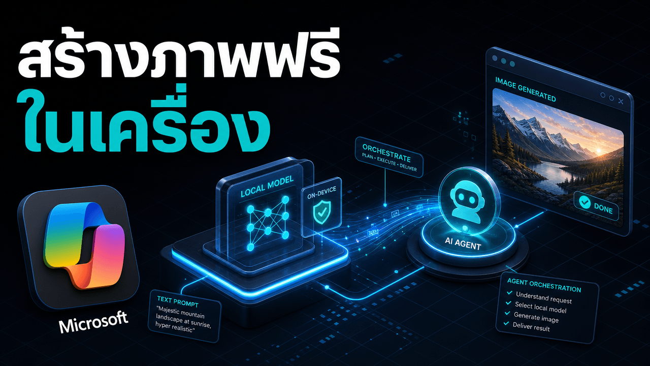 Microsoft Mage-Flow — โมเดลสร้าง/แก้ภาพโอเพนซอร์ส 4B รันในเครื่องฟรี สั่งงานผ่าน AI agent ได้