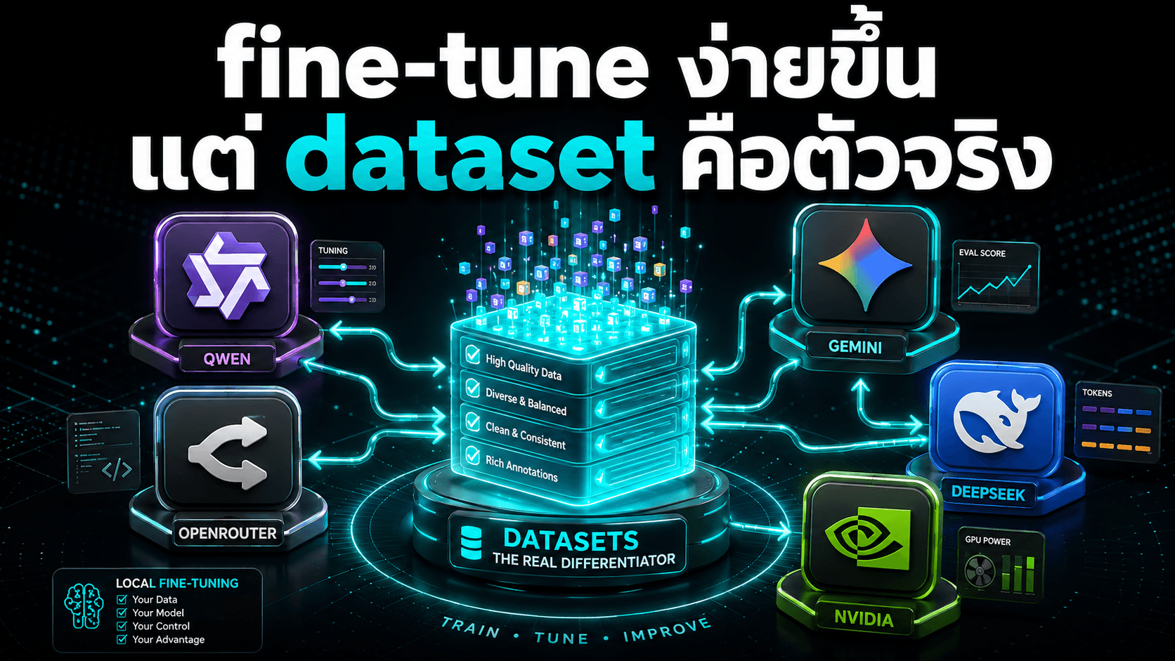 Local fine-tuning เริ่มง่ายขึ้น — แต่ dataset ยังเป็นของจริงที่ต้องคุม