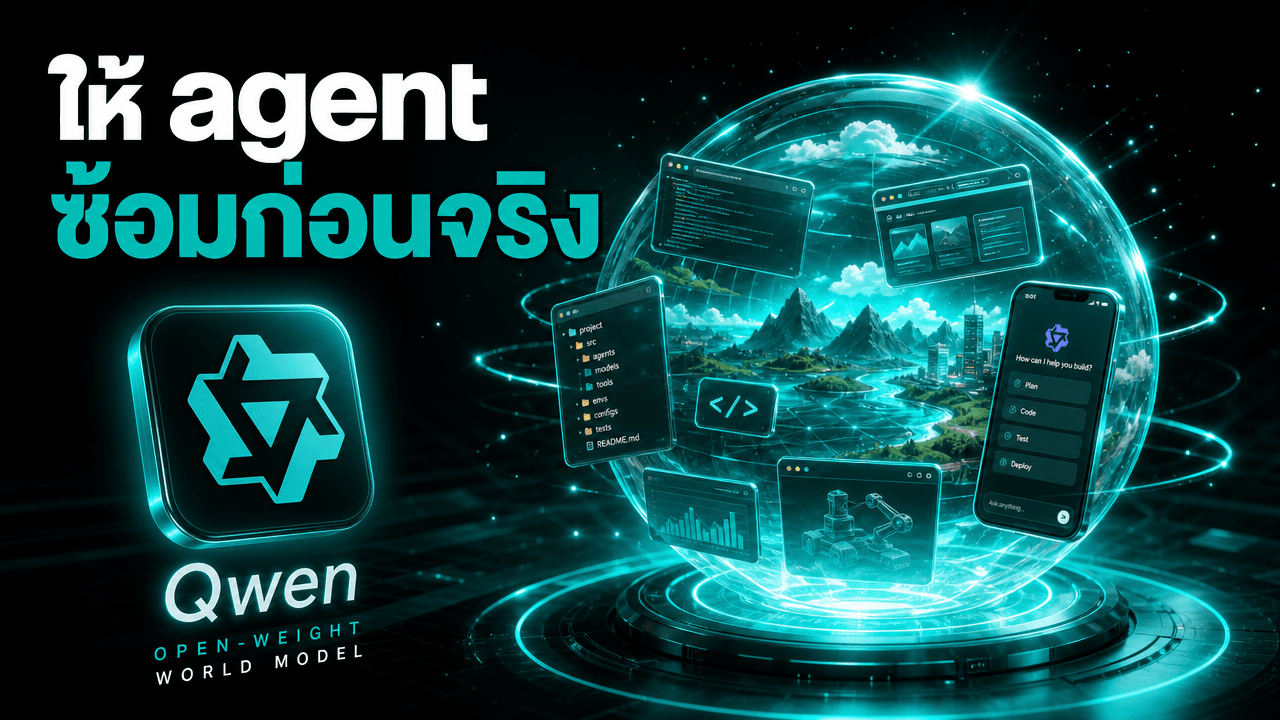 Qwen Agent World — โมเดลเปิดที่ให้ agent "ซ้อมในซิม" ก่อนลงมือจริง