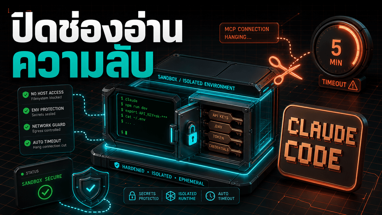 Claude Code v2.1.187 — sandbox อ่านความลับไม่ได้แล้ว และ MCP ตัดที่ 5 นาที