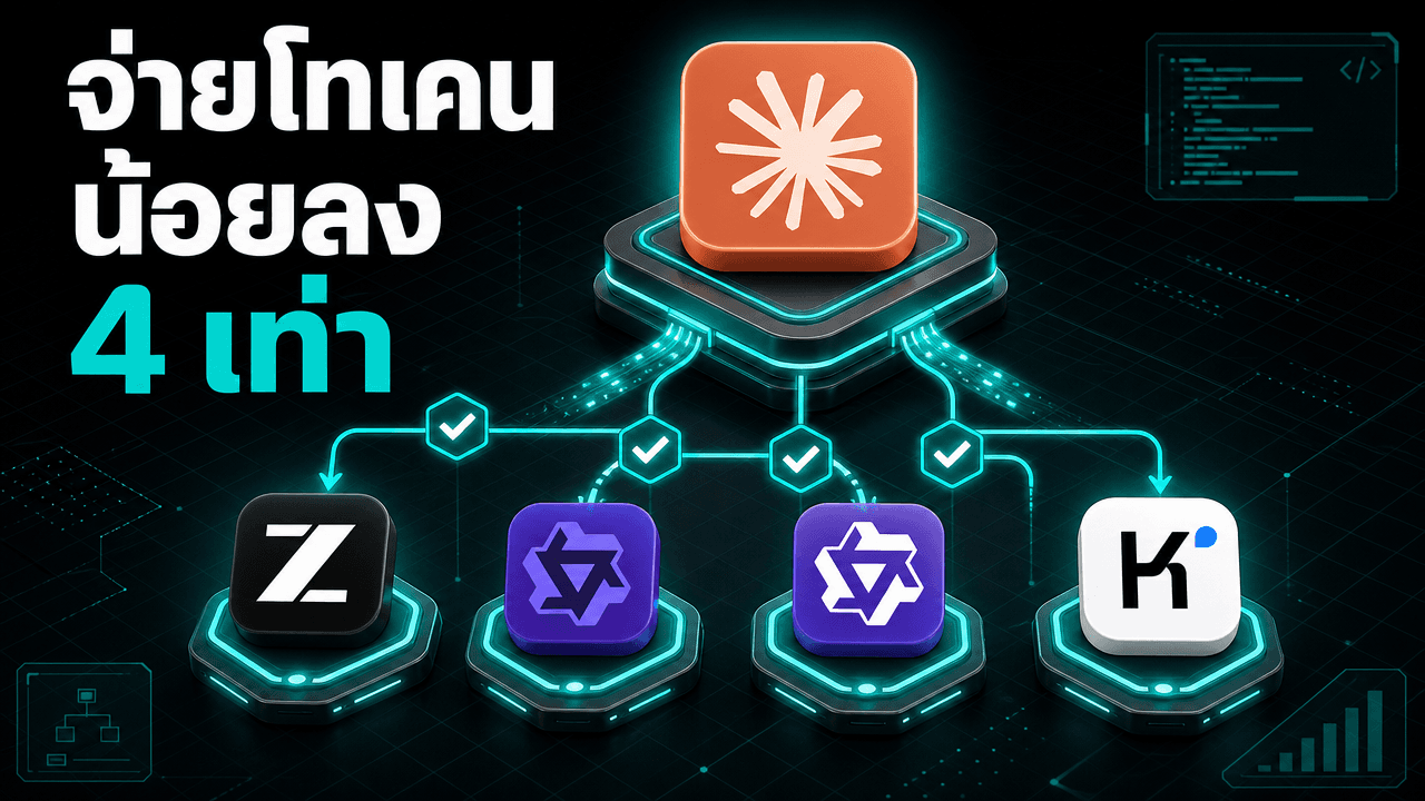 ให้โมเดลแพงเป็นหัวหน้า โมเดลถูกลงมือ วิธีจัดทีม AI ให้จ่ายโทเคนน้อยลงราว 4 เท่า